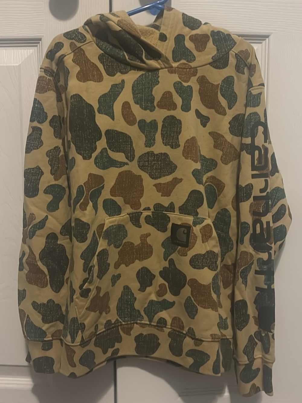 Carhartt Kids Camo Hooded Pullover - Tan, Green, Brown